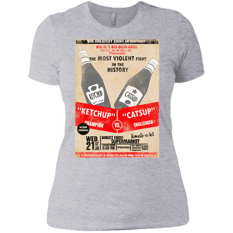 T-Shirts Heather Grey / X-Small Ketchup vs Catsup Women's Premium T-Shirt