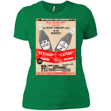 T-Shirts Kelly Green / X-Small Ketchup vs Catsup Women's Premium T-Shirt