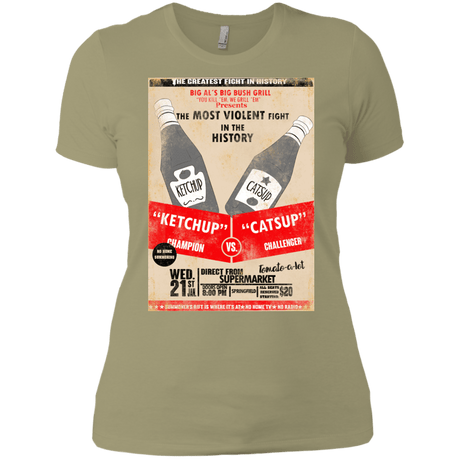 T-Shirts Light Olive / X-Small Ketchup vs Catsup Women's Premium T-Shirt