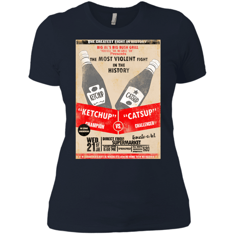T-Shirts Midnight Navy / X-Small Ketchup vs Catsup Women's Premium T-Shirt