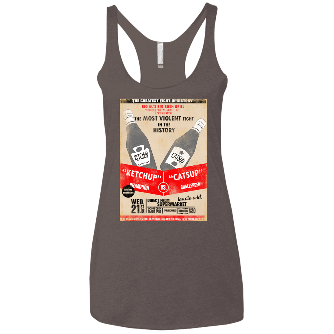 T-Shirts Macchiato / X-Small Ketchup vs Catsup Women's Triblend Racerback Tank
