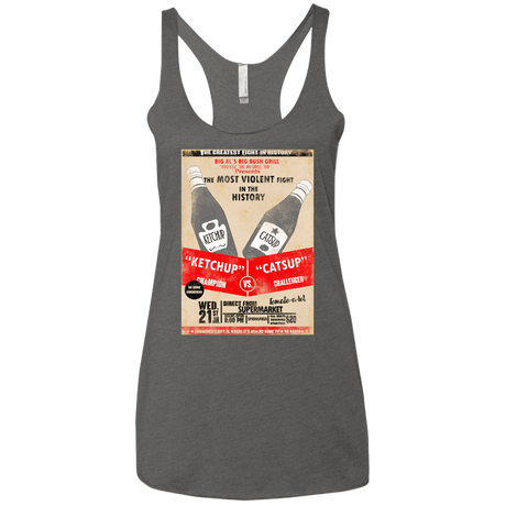T-Shirts Premium Heather / X-Small Ketchup vs Catsup Women's Triblend Racerback Tank