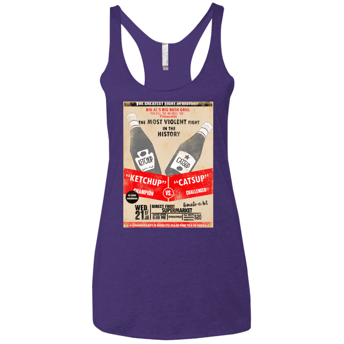 T-Shirts Purple Rush / X-Small Ketchup vs Catsup Women's Triblend Racerback Tank