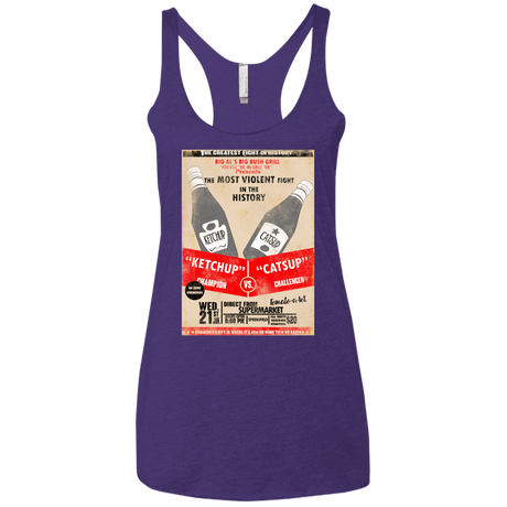 T-Shirts Purple Rush / X-Small Ketchup vs Catsup Women's Triblend Racerback Tank