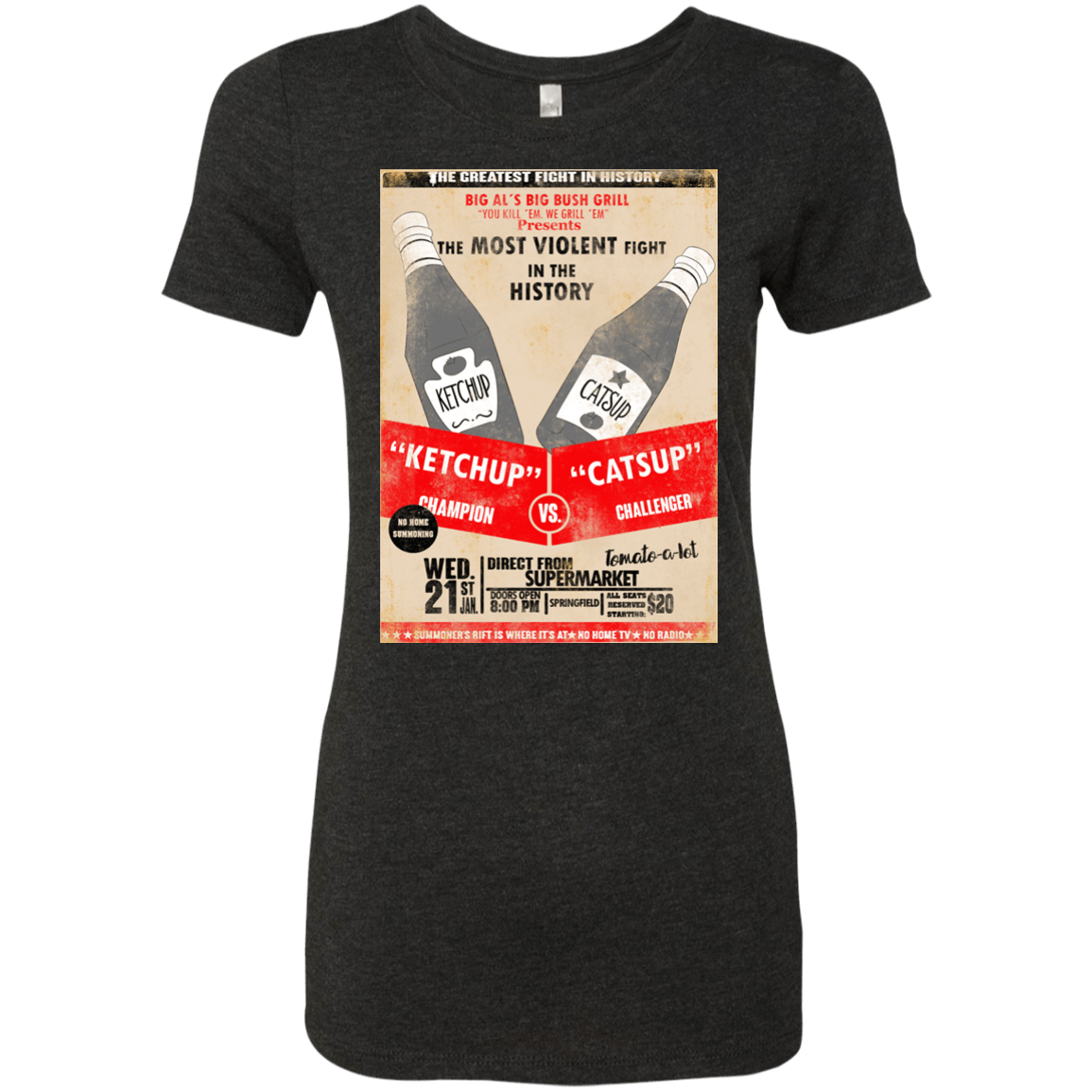 T-Shirts Vintage Black / S Ketchup vs Catsup Women's Triblend T-Shirt
