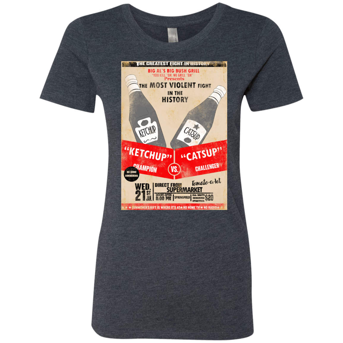 T-Shirts Vintage Navy / S Ketchup vs Catsup Women's Triblend T-Shirt
