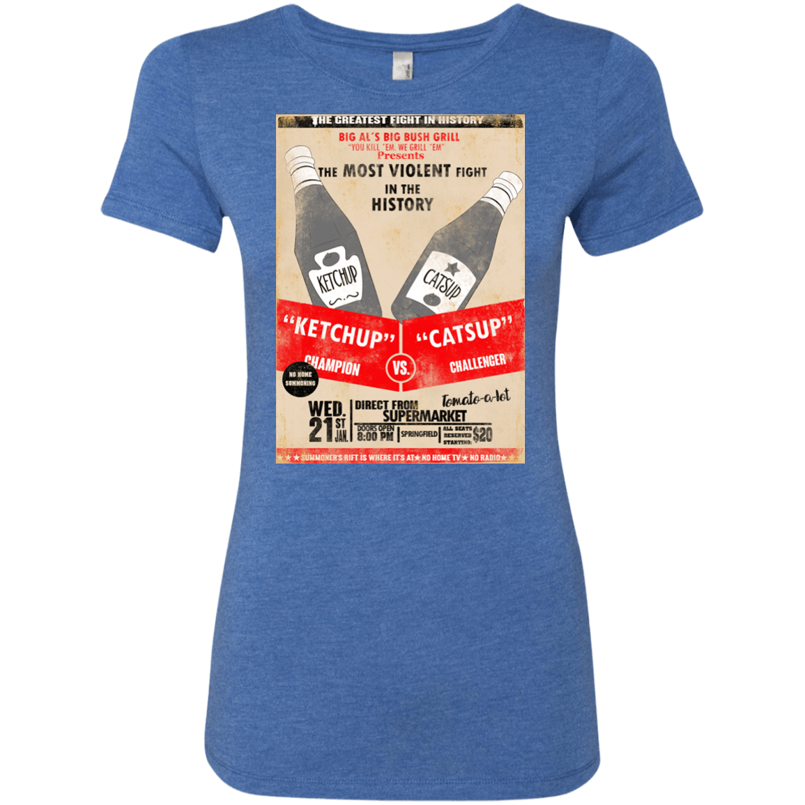 T-Shirts Vintage Royal / S Ketchup vs Catsup Women's Triblend T-Shirt