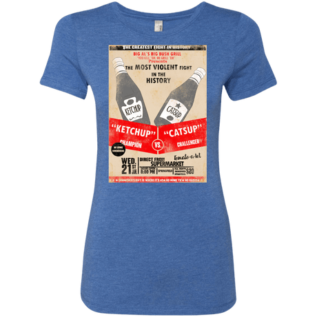 T-Shirts Vintage Royal / S Ketchup vs Catsup Women's Triblend T-Shirt