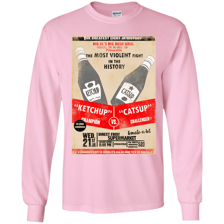 T-Shirts Light Pink / YS Ketchup vs Catsup Youth Long Sleeve T-Shirt