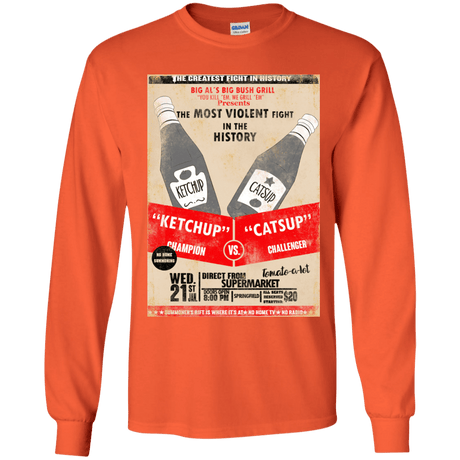 T-Shirts Orange / YS Ketchup vs Catsup Youth Long Sleeve T-Shirt