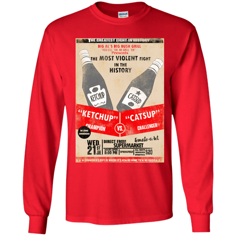 T-Shirts Red / YS Ketchup vs Catsup Youth Long Sleeve T-Shirt