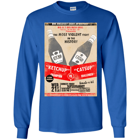 T-Shirts Royal / YS Ketchup vs Catsup Youth Long Sleeve T-Shirt