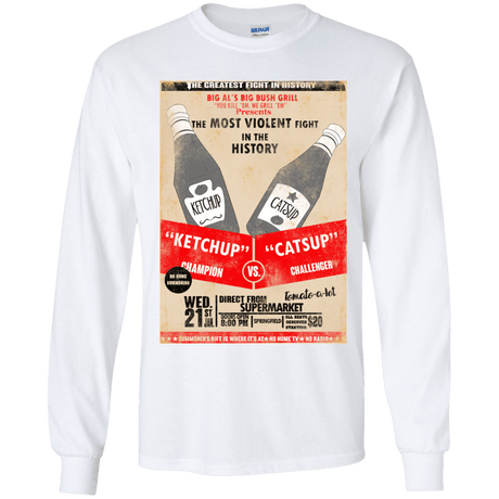T-Shirts White / YS Ketchup vs Catsup Youth Long Sleeve T-Shirt