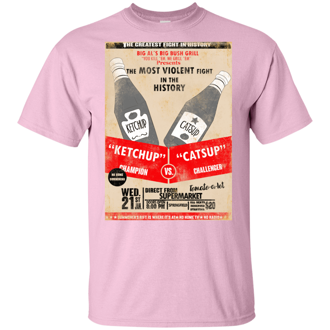 T-Shirts Light Pink / YXS Ketchup vs Catsup Youth T-Shirt