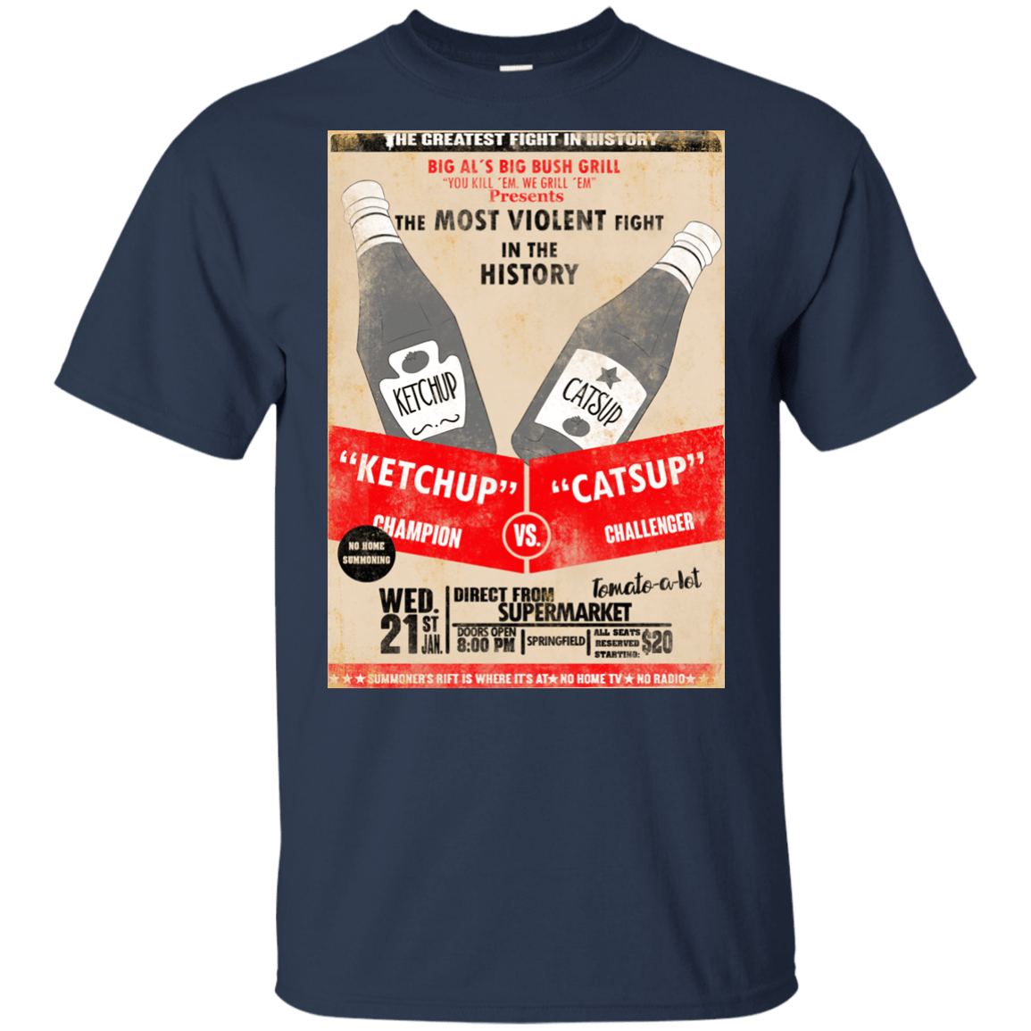 T-Shirts Navy / YXS Ketchup vs Catsup Youth T-Shirt