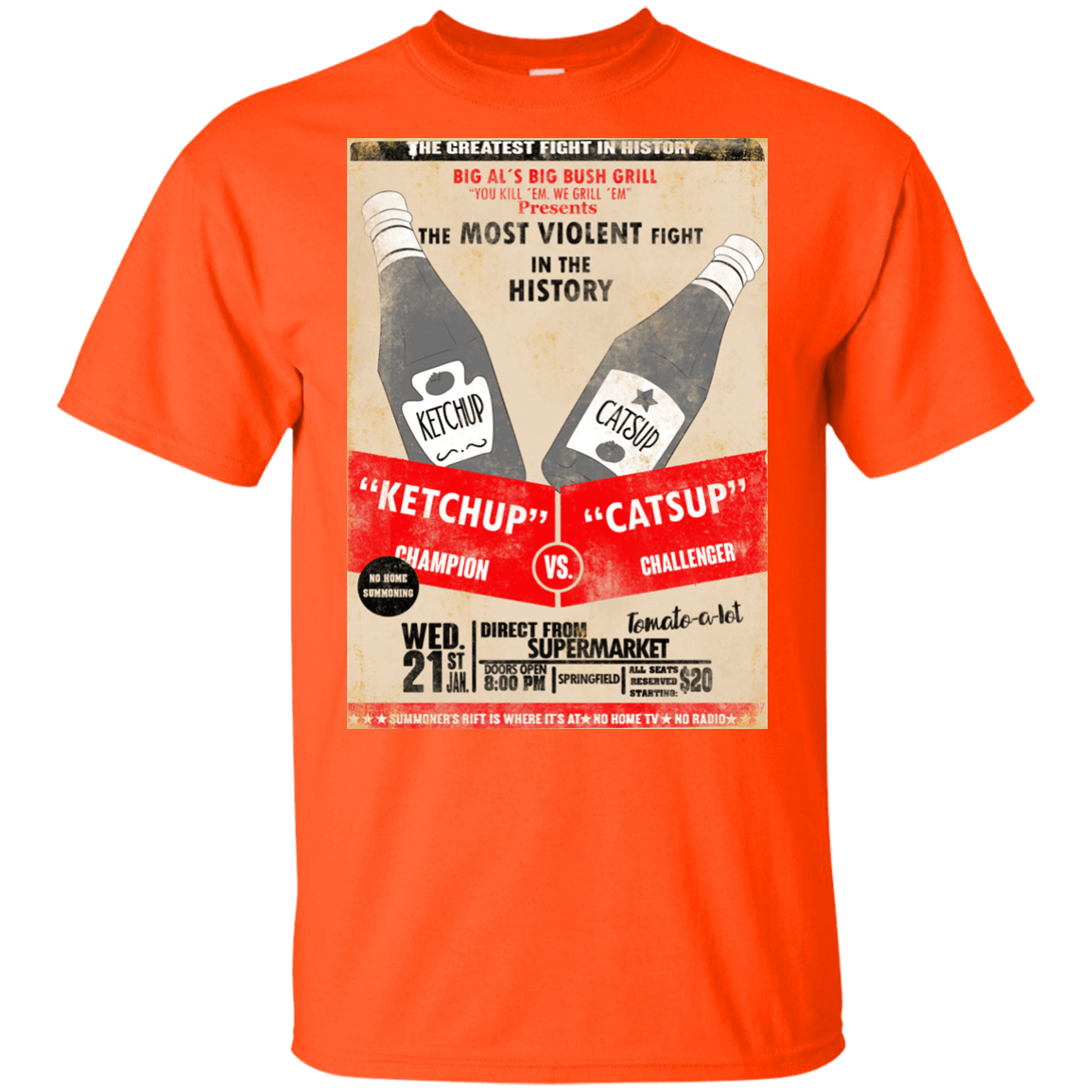 T-Shirts Orange / YXS Ketchup vs Catsup Youth T-Shirt