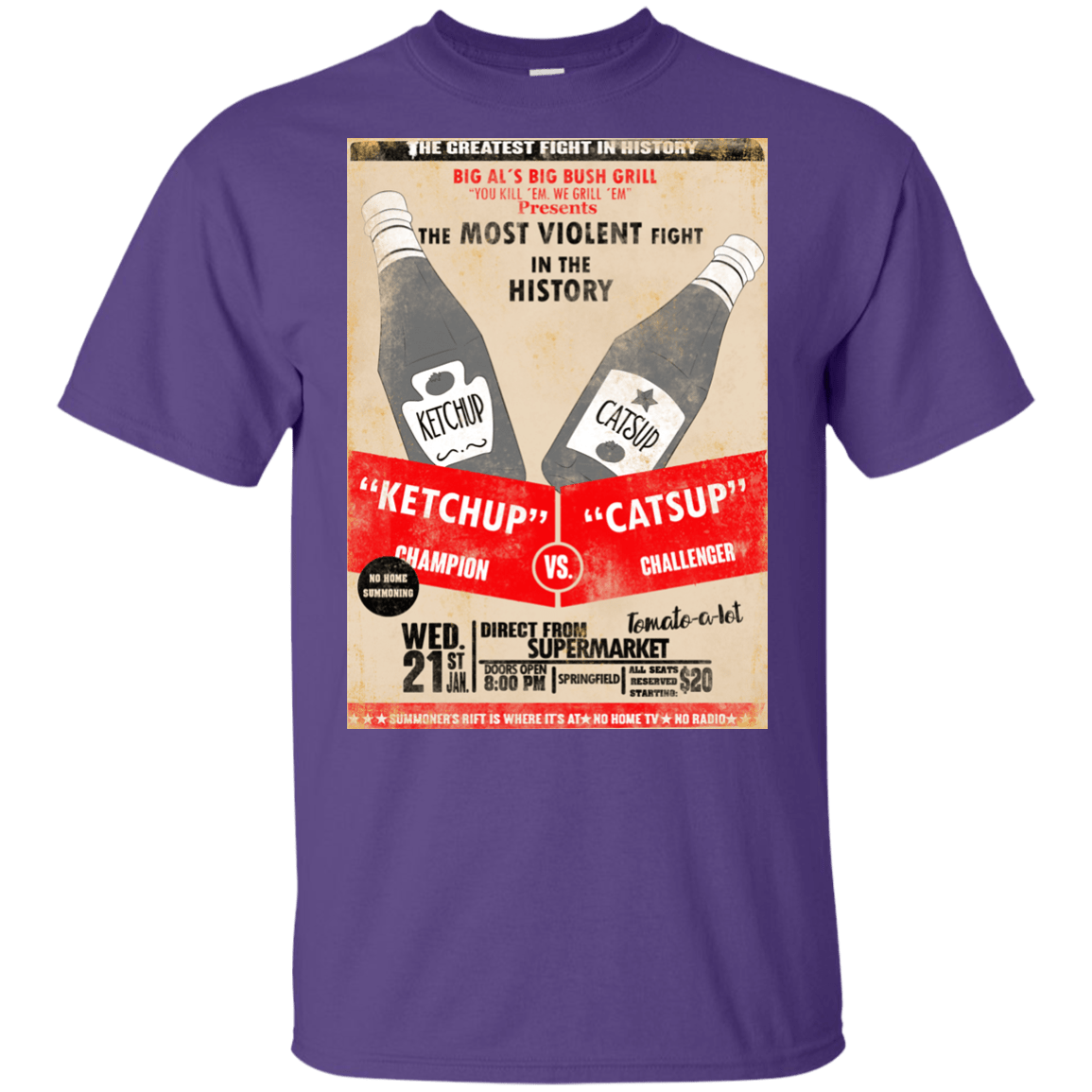 T-Shirts Purple / YXS Ketchup vs Catsup Youth T-Shirt