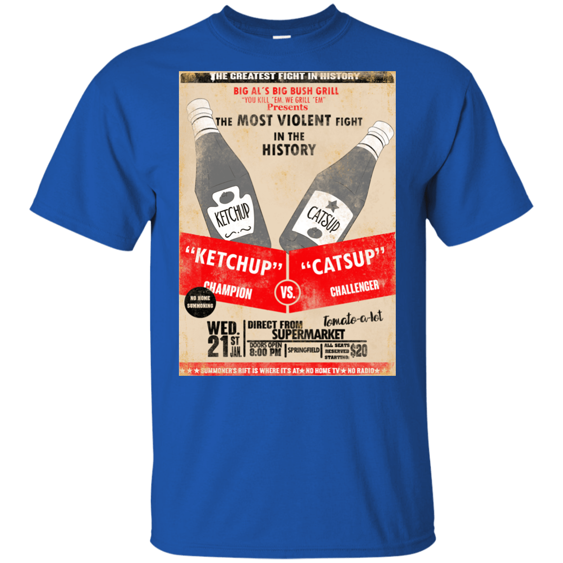 T-Shirts Royal / YXS Ketchup vs Catsup Youth T-Shirt