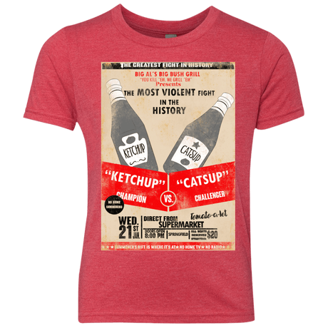 T-Shirts Vintage Red / YXS Ketchup vs Catsup Youth Triblend T-Shirt
