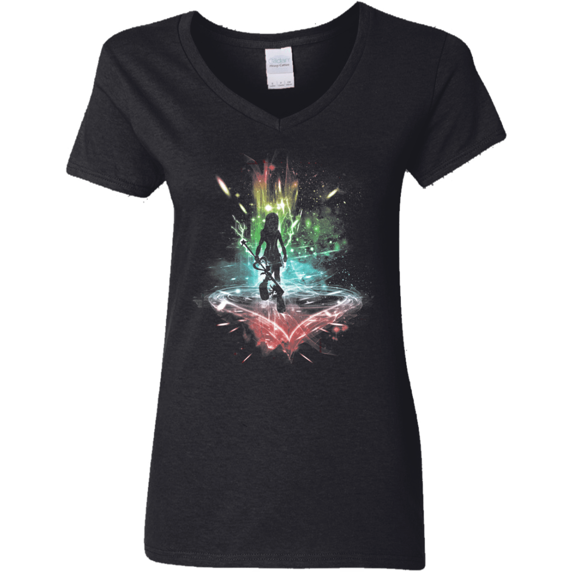 T-Shirts Black / S Key to the Heart Women's V-Neck T-Shirt