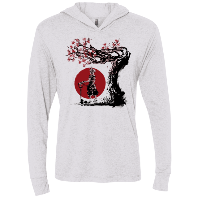 T-Shirts Heather White / X-Small Keyblade Wielder Triblend Long Sleeve Hoodie Tee