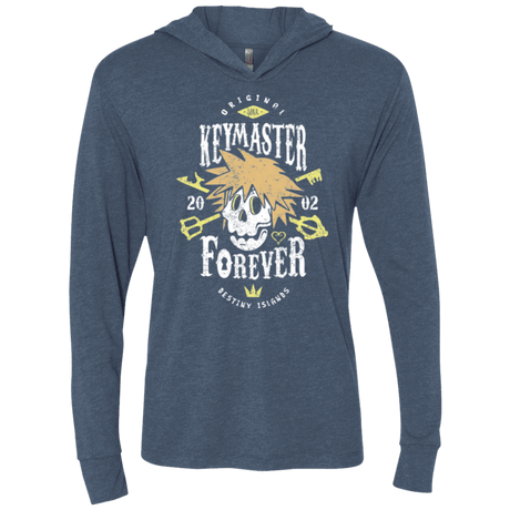 T-Shirts Indigo / X-Small Keymaster Forever Triblend Long Sleeve Hoodie Tee