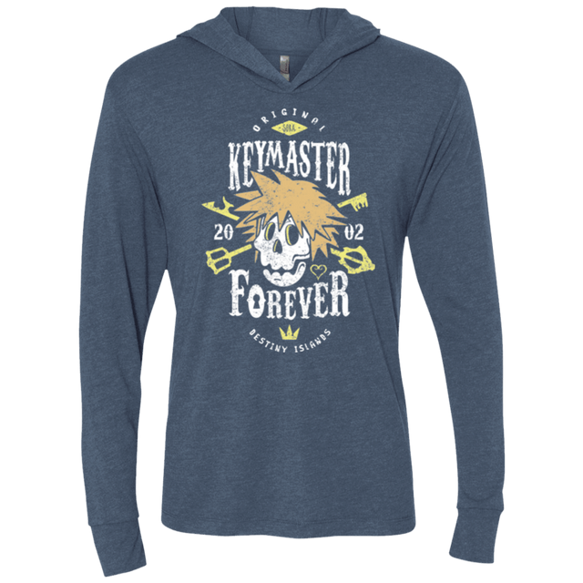 T-Shirts Indigo / X-Small Keymaster Forever Triblend Long Sleeve Hoodie Tee