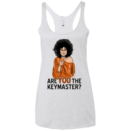 T-Shirts Heather White / X-Small Keymaster Women's Triblend Racerback Tank