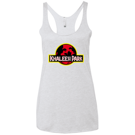 T-Shirts Heather White / X-Small Khaleesi Park Women's Triblend Racerback Tank