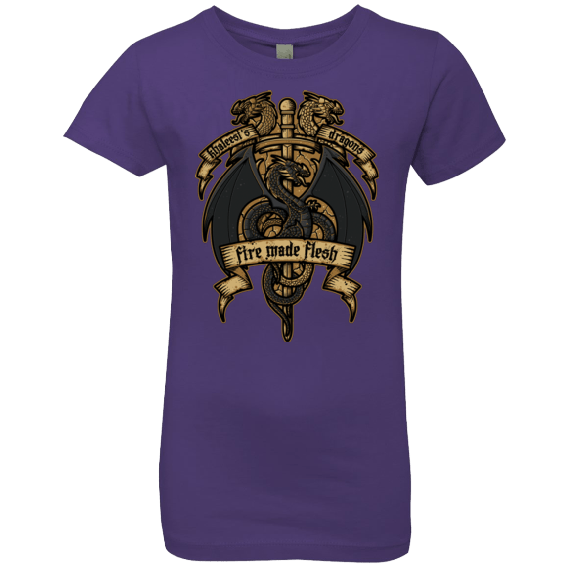 T-Shirts Purple Rush / YXS KHALEESIS DRAGONS Girls Premium T-Shirt
