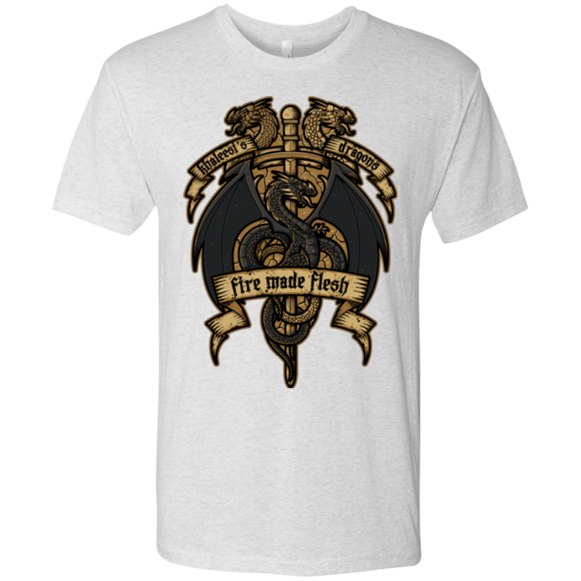 T-Shirts Heather White / Small KHALEESIS DRAGONS Men's Triblend T-Shirt