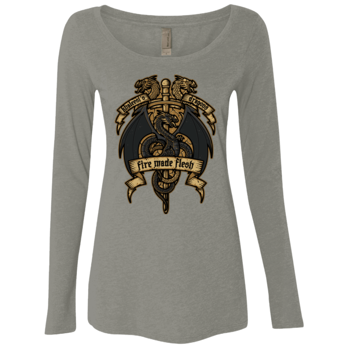 T-Shirts Venetian Grey / Small KHALEESIS DRAGONS Women's Triblend Long Sleeve Shirt
