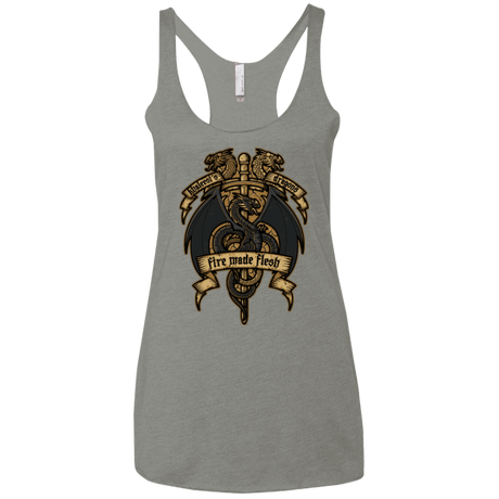 T-Shirts Venetian Grey / X-Small KHALEESIS DRAGONS Women's Triblend Racerback Tank