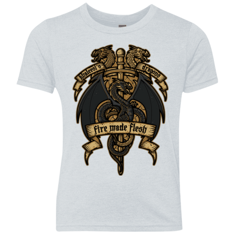 T-Shirts Heather White / YXS KHALEESIS DRAGONS Youth Triblend T-Shirt