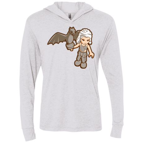 T-Shirts Heather White / X-Small Khalego Triblend Long Sleeve Hoodie Tee