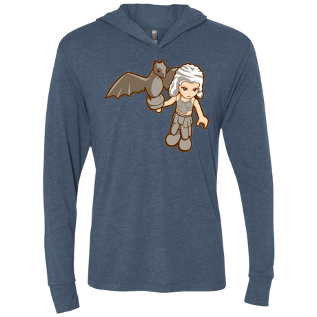 T-Shirts Indigo / X-Small Khalego Triblend Long Sleeve Hoodie Tee