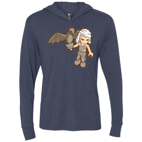 T-Shirts Vintage Navy / X-Small Khalego Triblend Long Sleeve Hoodie Tee