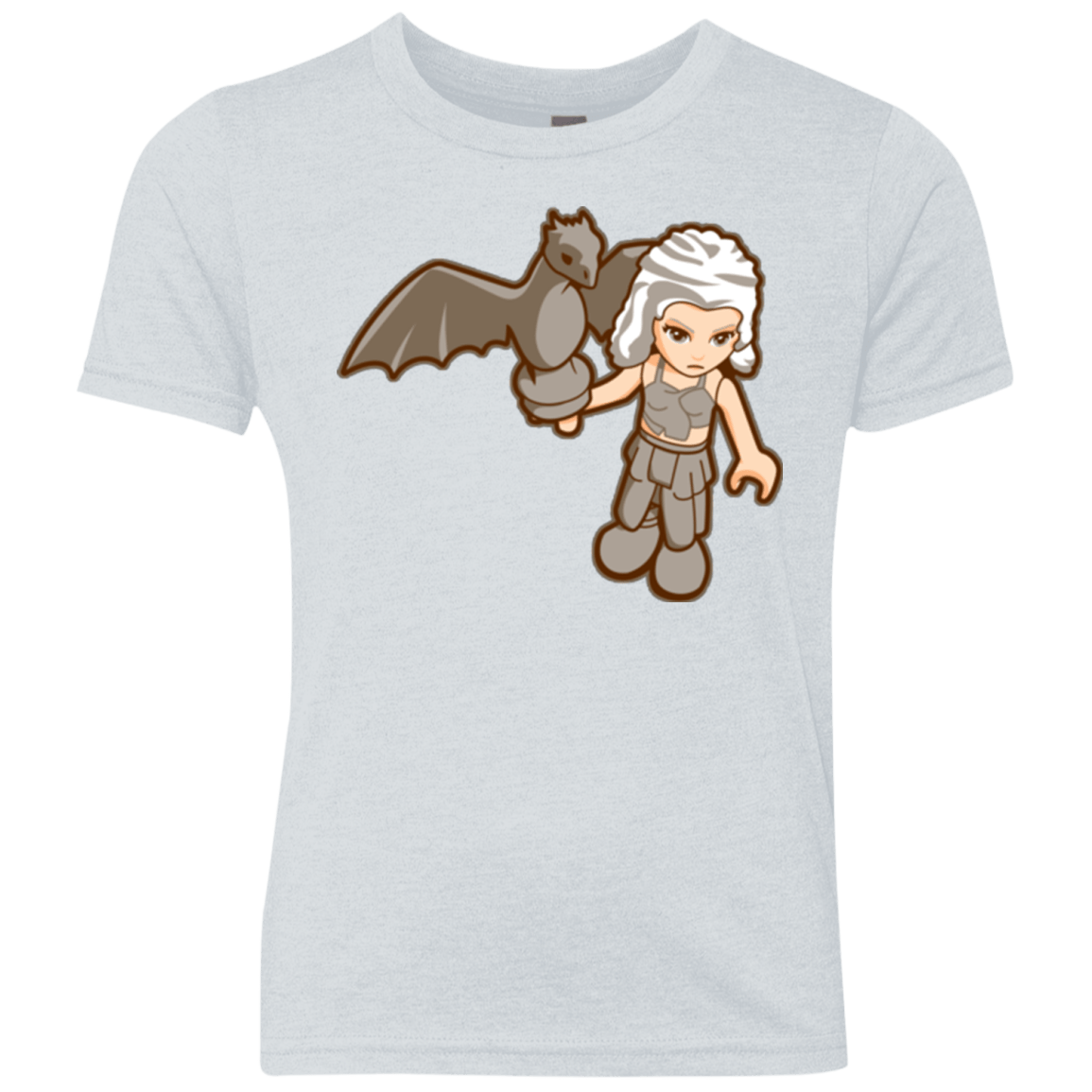 T-Shirts Heather White / YXS Khalego Youth Triblend T-Shirt