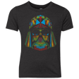 T-Shirts Vintage Black / YXS Kharmazero dark side of the polygons on black Youth Triblend T-Shirt