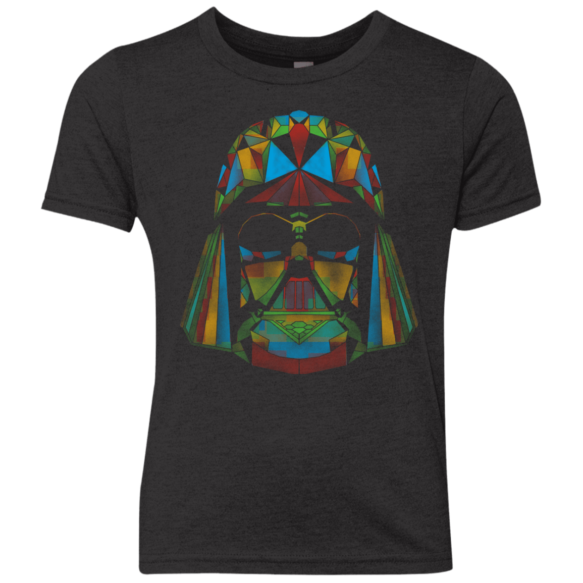 T-Shirts Vintage Black / YXS Kharmazero dark side of the polygons on black Youth Triblend T-Shirt