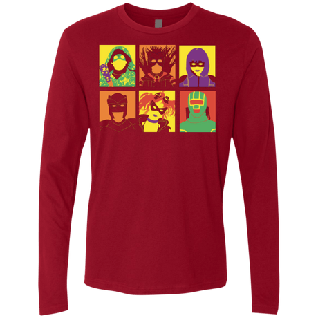 T-Shirts Cardinal / Small Kick Ass pop Men's Premium Long Sleeve