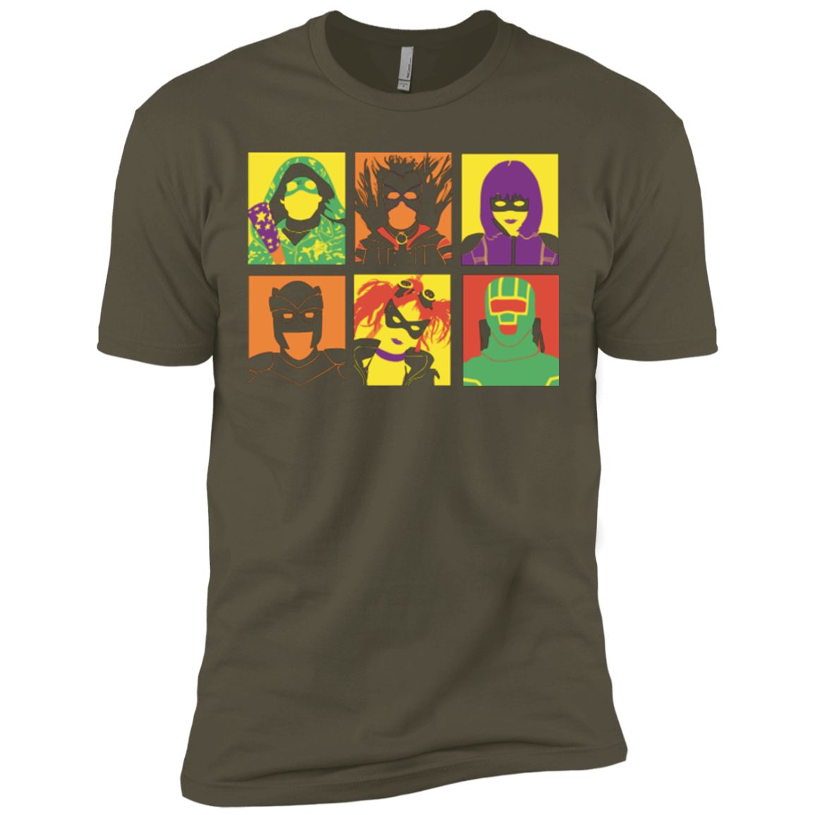 T-Shirts Military Green / X-Small Kick Ass pop Men's Premium T-Shirt