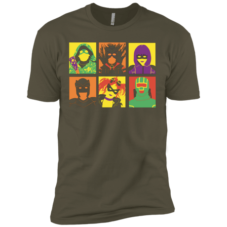 T-Shirts Military Green / X-Small Kick Ass pop Men's Premium T-Shirt