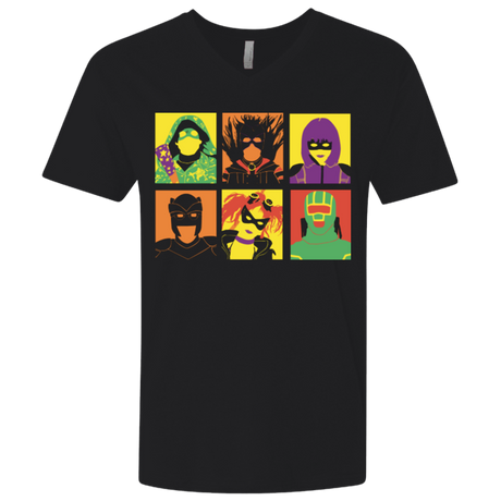 T-Shirts Black / X-Small Kick Ass pop Men's Premium V-Neck