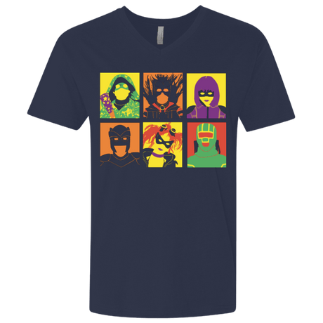 T-Shirts Midnight Navy / X-Small Kick Ass pop Men's Premium V-Neck