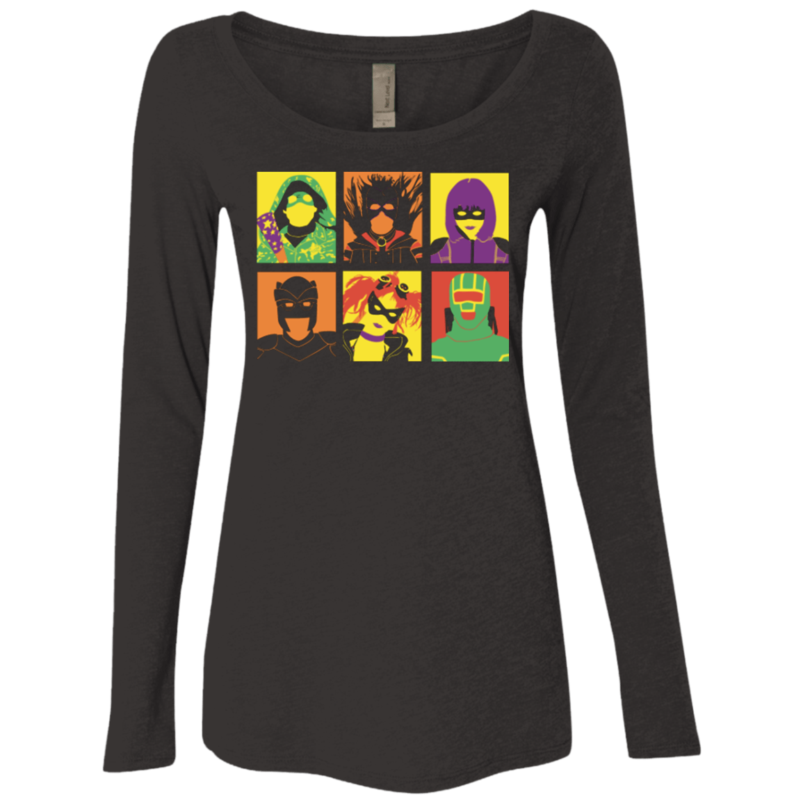 T-Shirts Vintage Black / Small Kick Ass pop Women's Triblend Long Sleeve Shirt