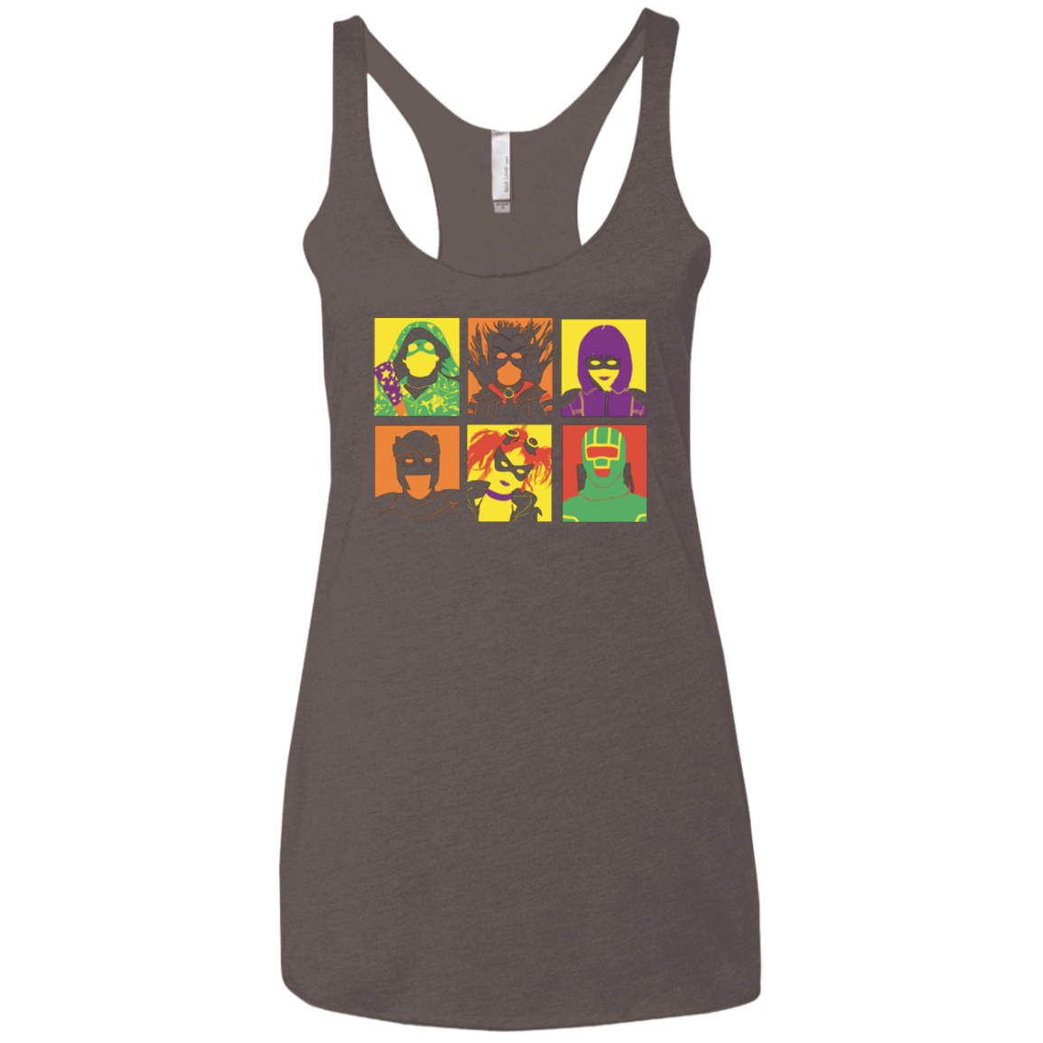 Kick Ass pop Women's Triblend Racerback Tank