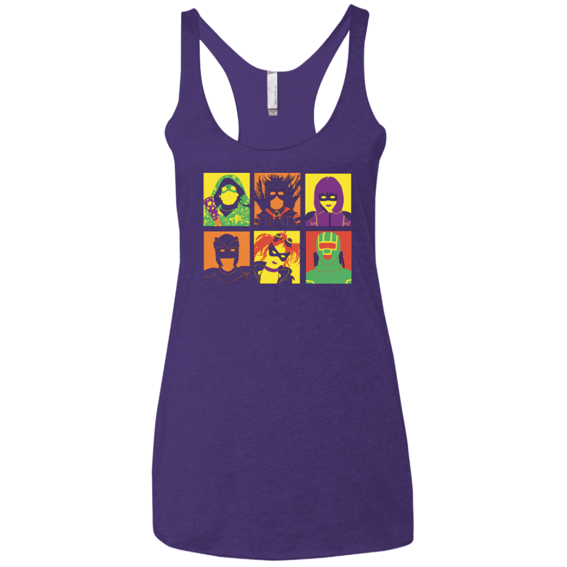 T-Shirts Purple / X-Small Kick Ass pop Women's Triblend Racerback Tank