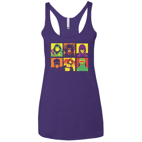 T-Shirts Purple / X-Small Kick Ass pop Women's Triblend Racerback Tank