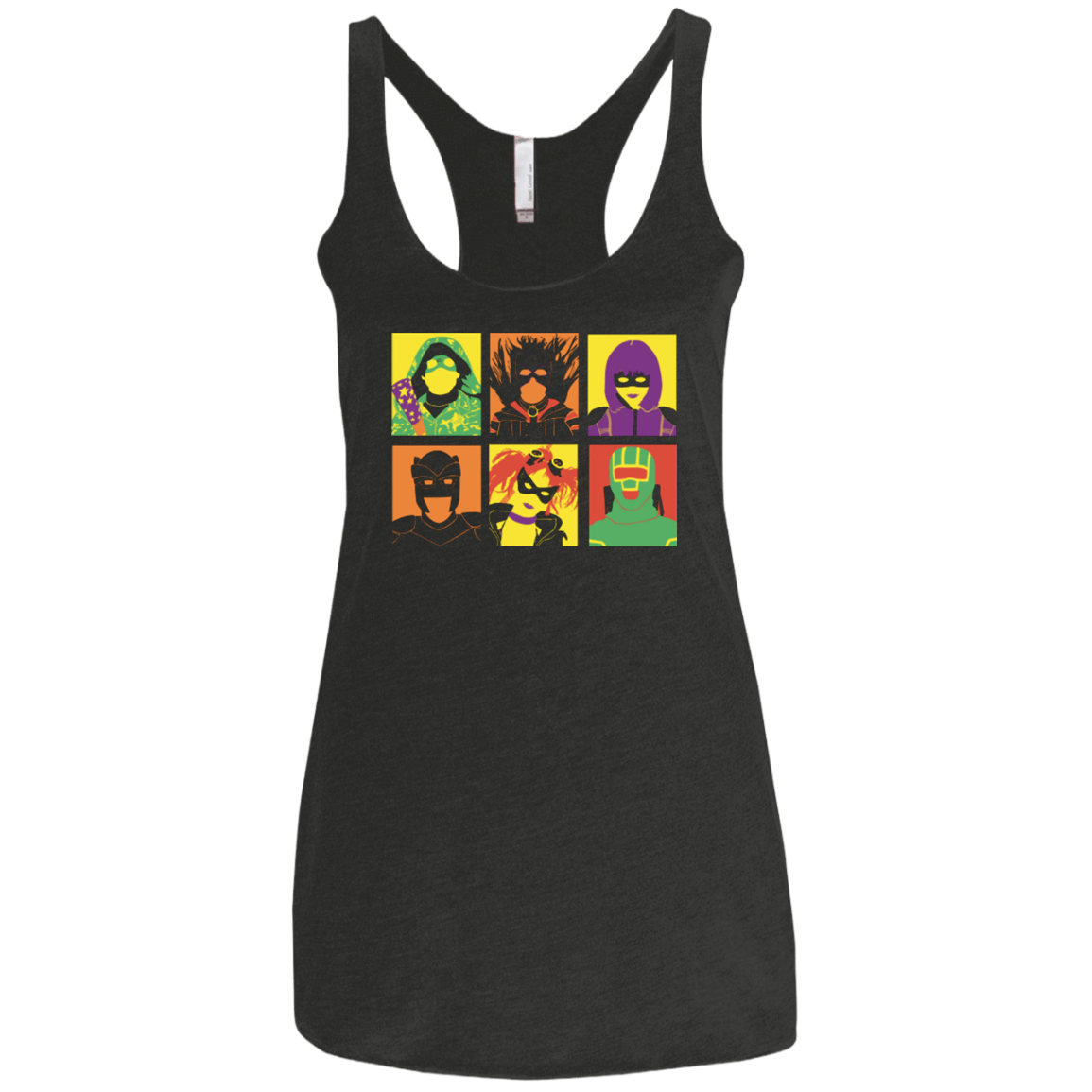 T-Shirts Vintage Black / X-Small Kick Ass pop Women's Triblend Racerback Tank